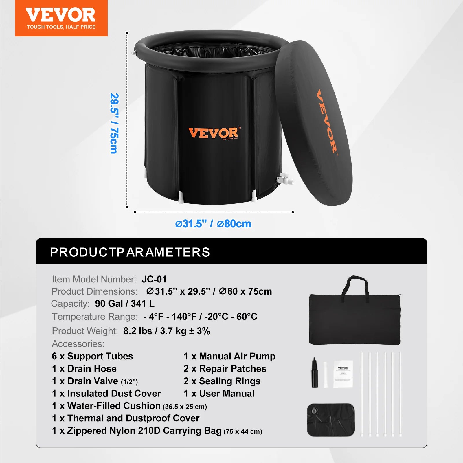 Vevor™ Ice Bath Tub Cold Water
