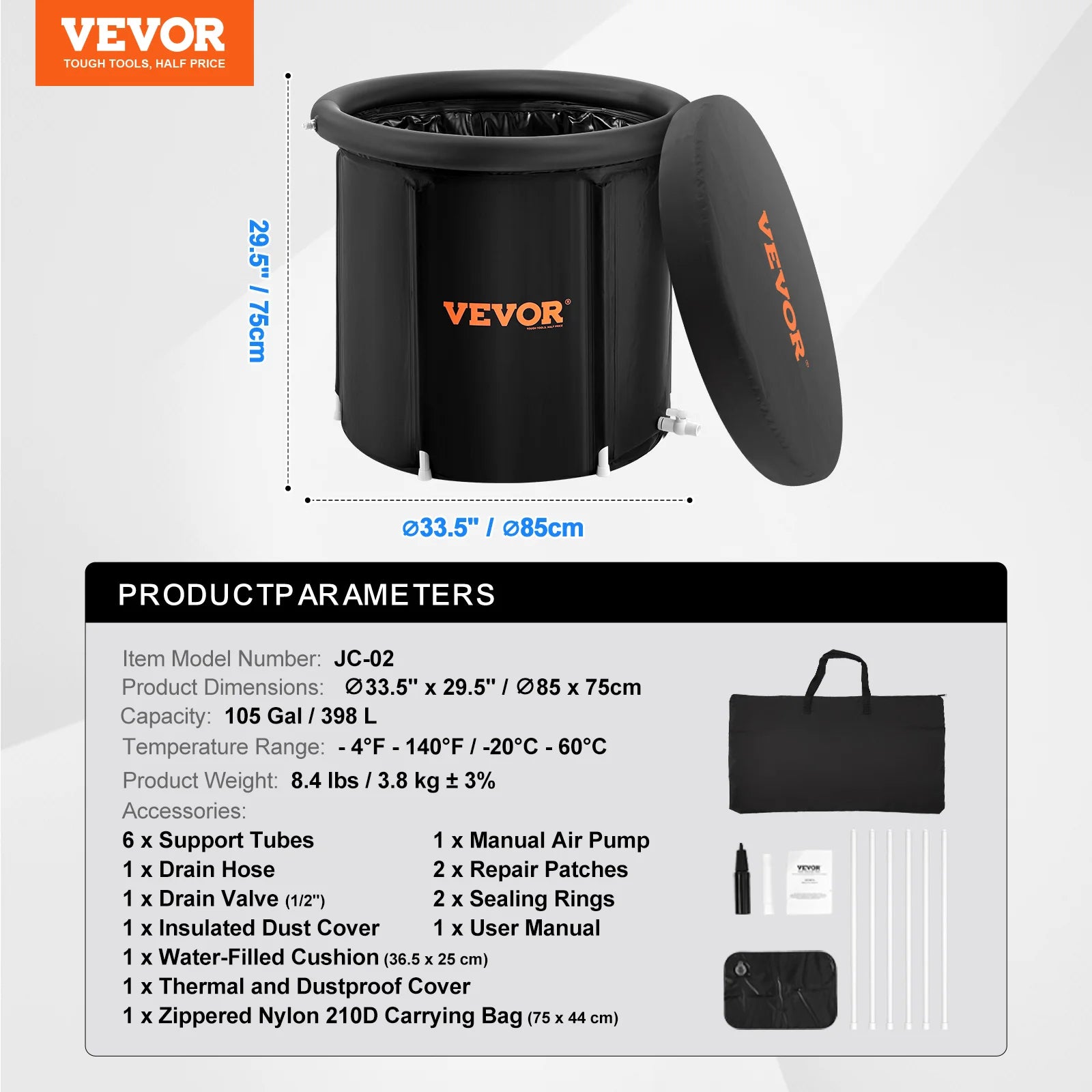 Vevor™ Ice Bath Tub Cold Water