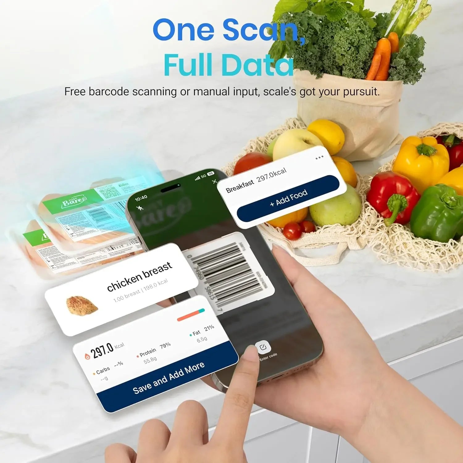 Smart Food Kitchen Scale with Nutritional Calculator