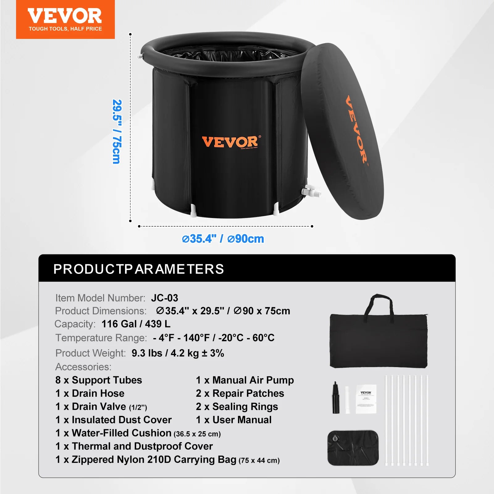 Vevor™ Ice Bath Tub Cold Water