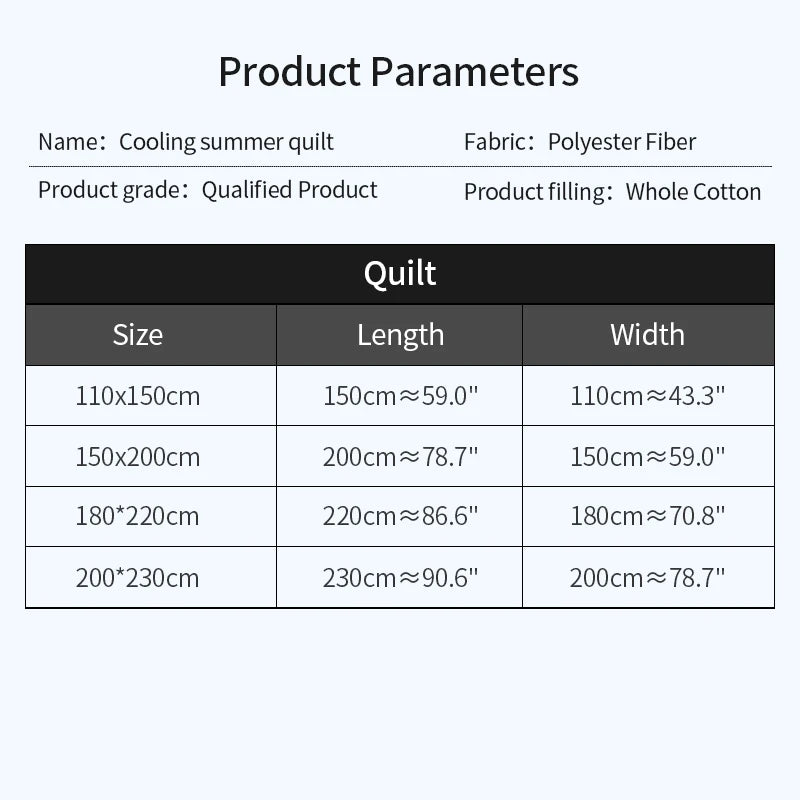 Cooling Summer Quilt