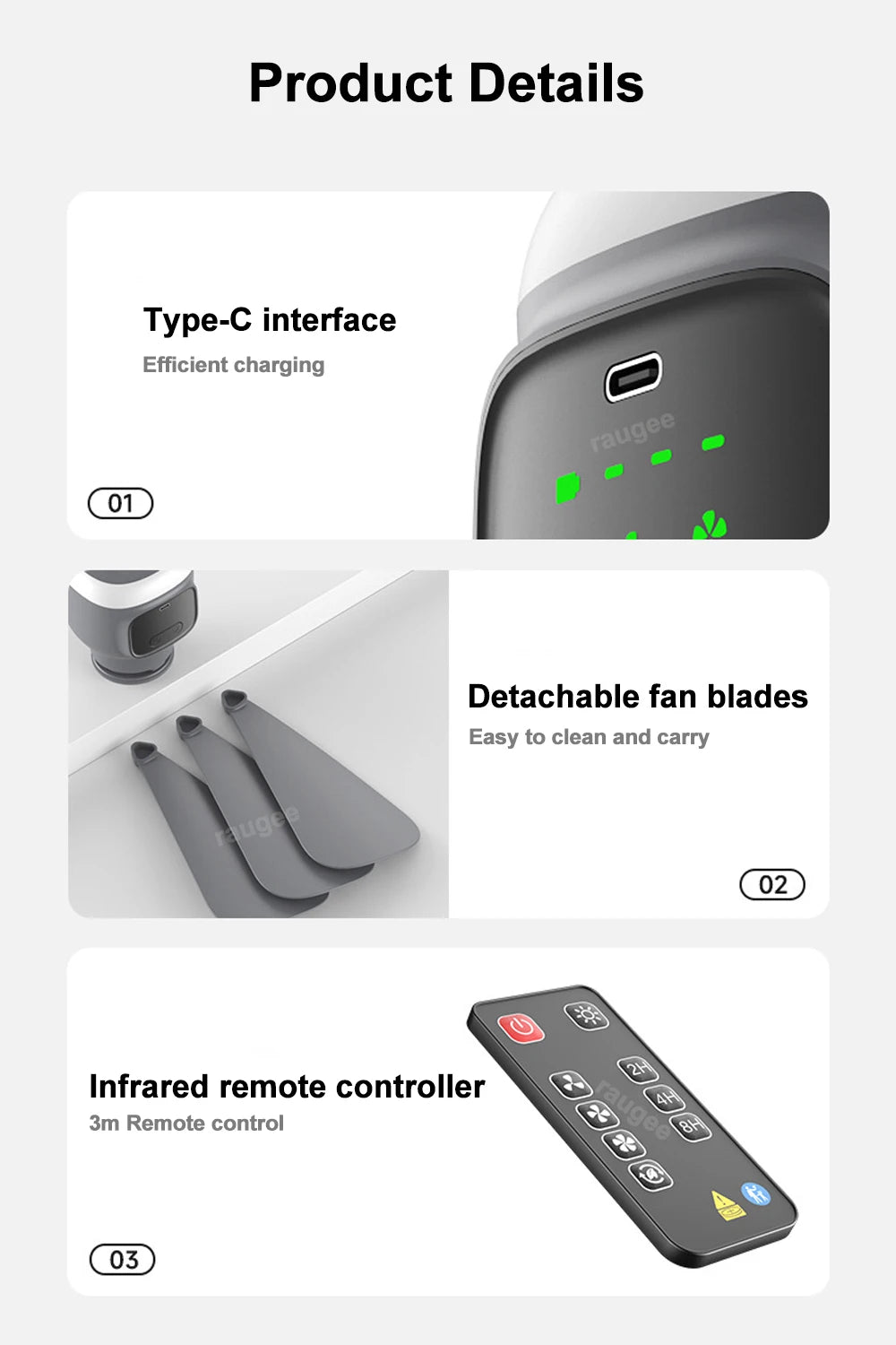 12000mAh Ceiling Fan