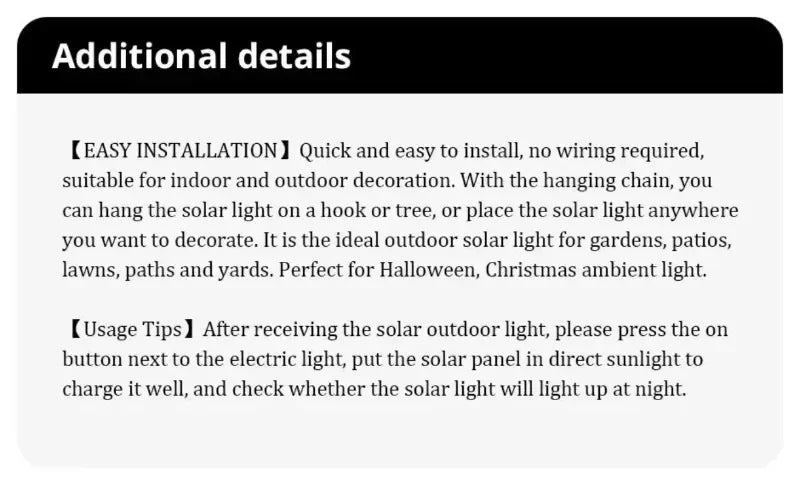 Solar Lantern Outdoor